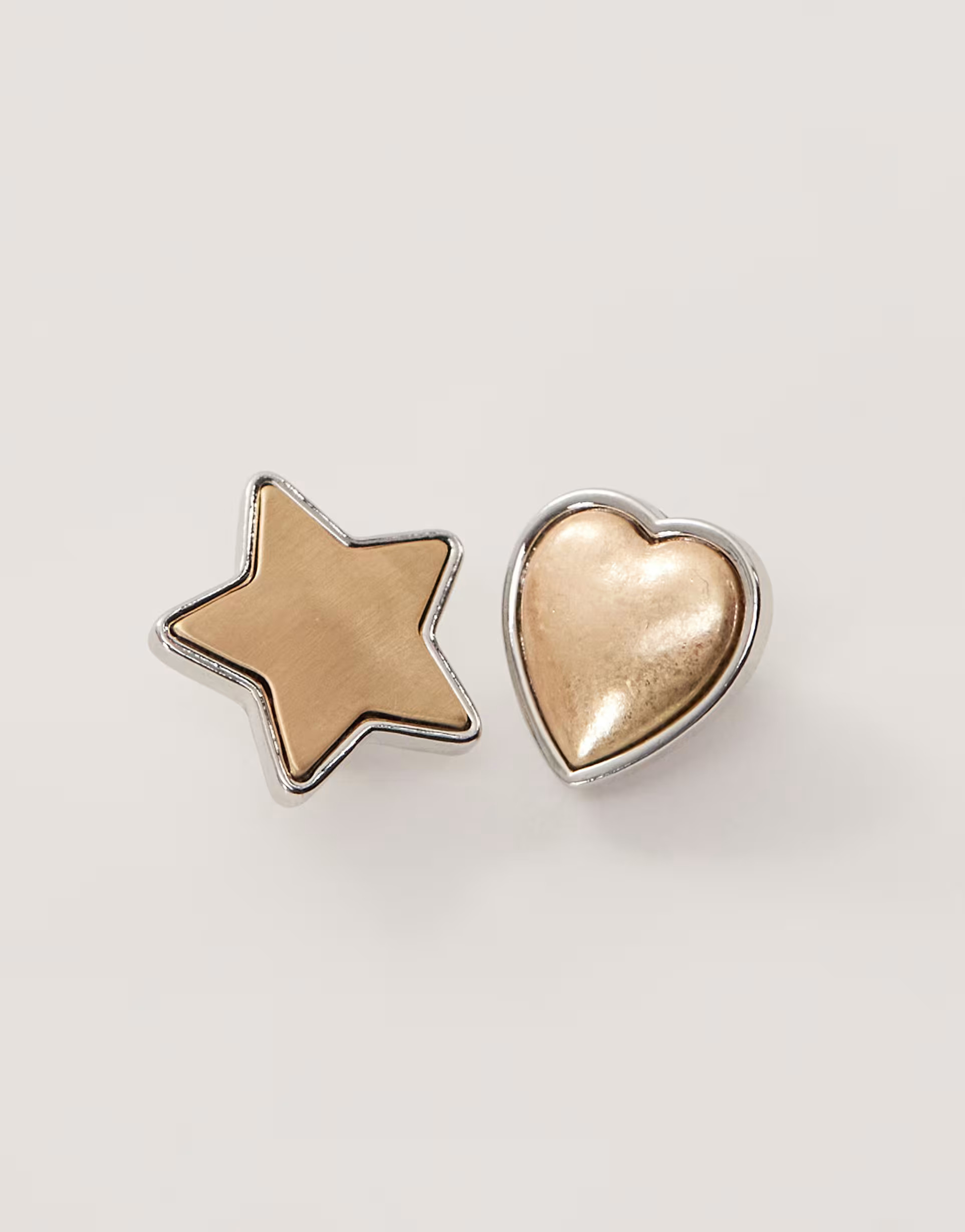 Reclaimed Vintage star and heart mixed metal stud earrings | ASOS (Global)