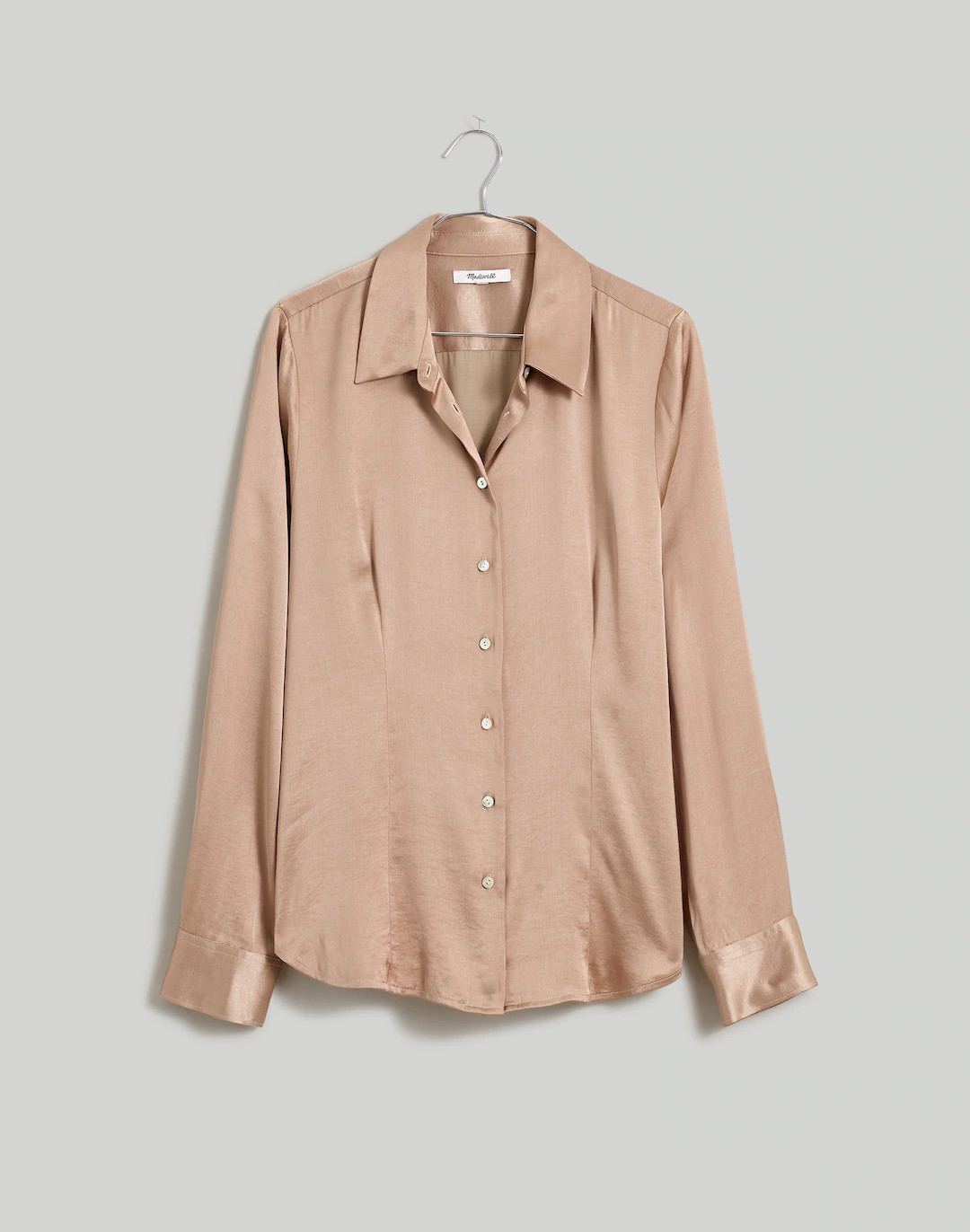 Darted Button-Up Shirt in Satin | Madewell