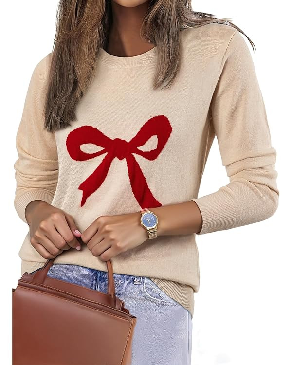 EVALESS Fall Sweaters for Women 2025 Trendy Wool Blend Sweaters Long Sleeve Crewneck Fall Outfits... | Amazon (US)