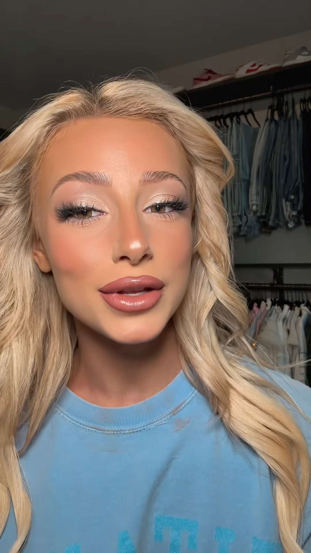 Filming something exciting!! #grwm #nfl  

 #LTKStyleTip #LTKBeauty