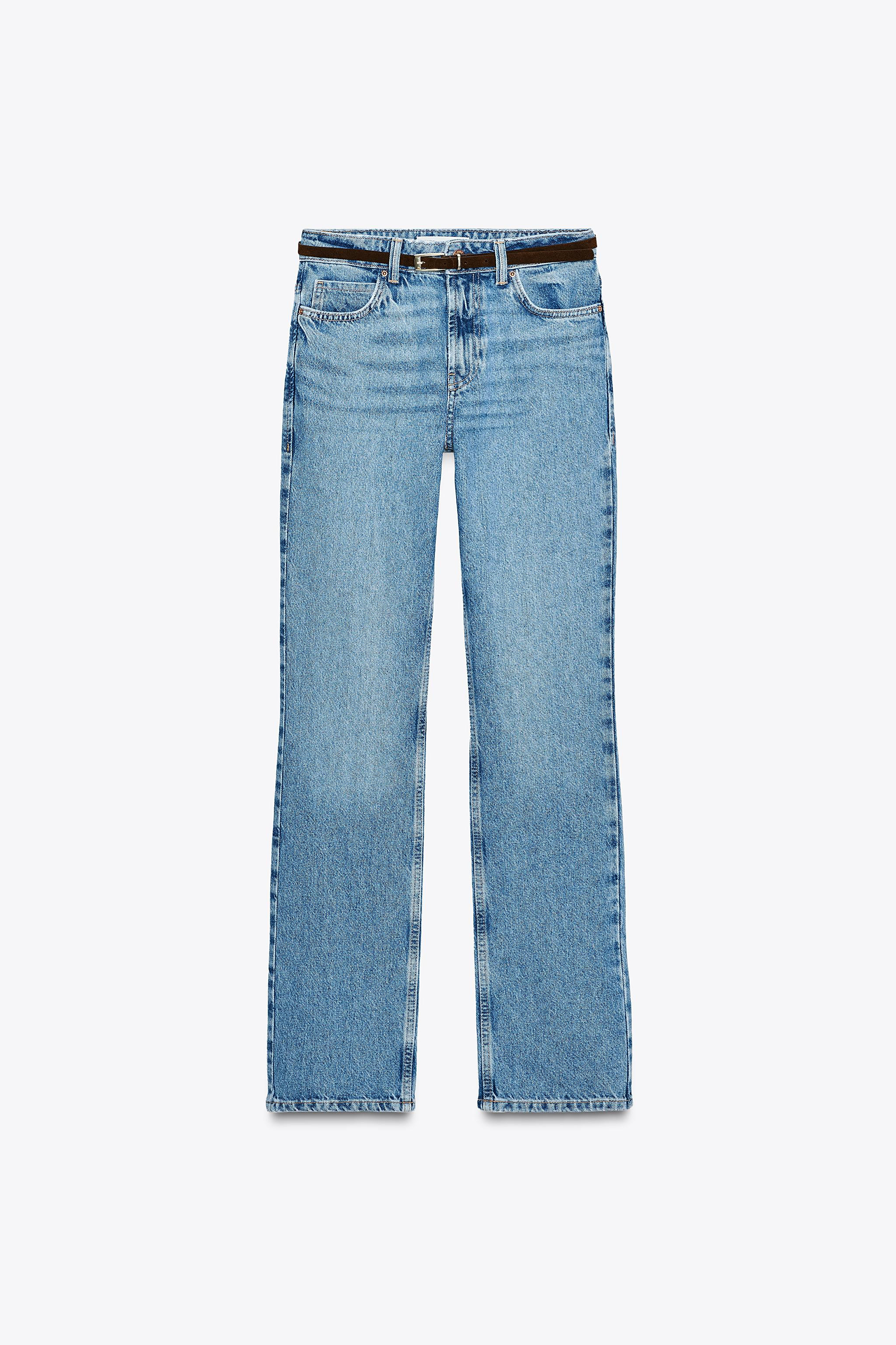 Z1975 90'S HIGH-WAISTED STRAIGHT BELTED JEANS | Zara US