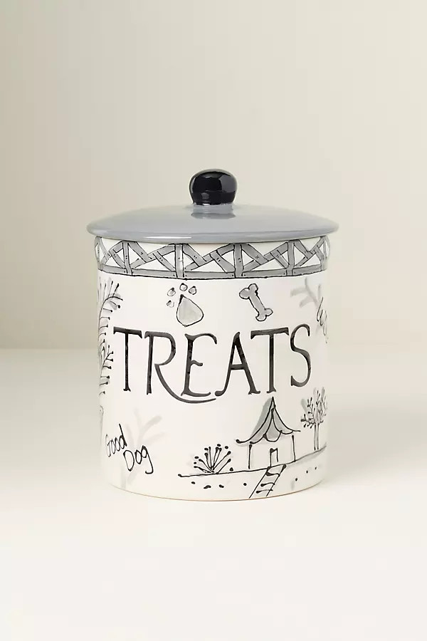 Chinoiserie Dog Treat Jar | Anthropologie (US)