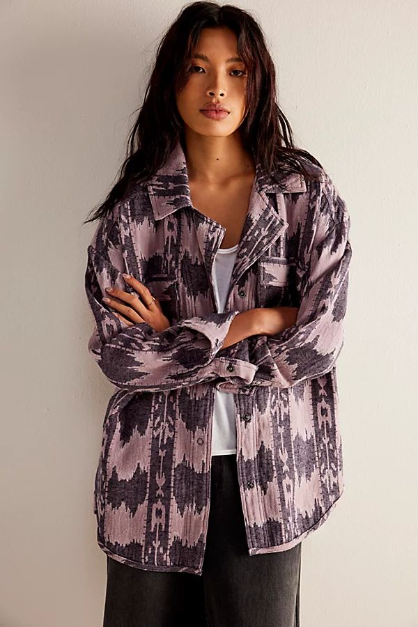 We The Free Izzie Cargo Jacquard Shirt | Free People (Global - UK&FR Excluded)