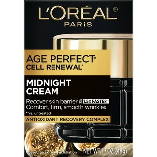 L'Oreal Paris Age Perfect Cell Renewal Midnight Cream, Antioxidants, 1.7 oz | Walmart (US)