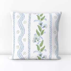 Soft Blue and greens on white Square Throw Pillow Cover bydanika_herrick | Spoonflower