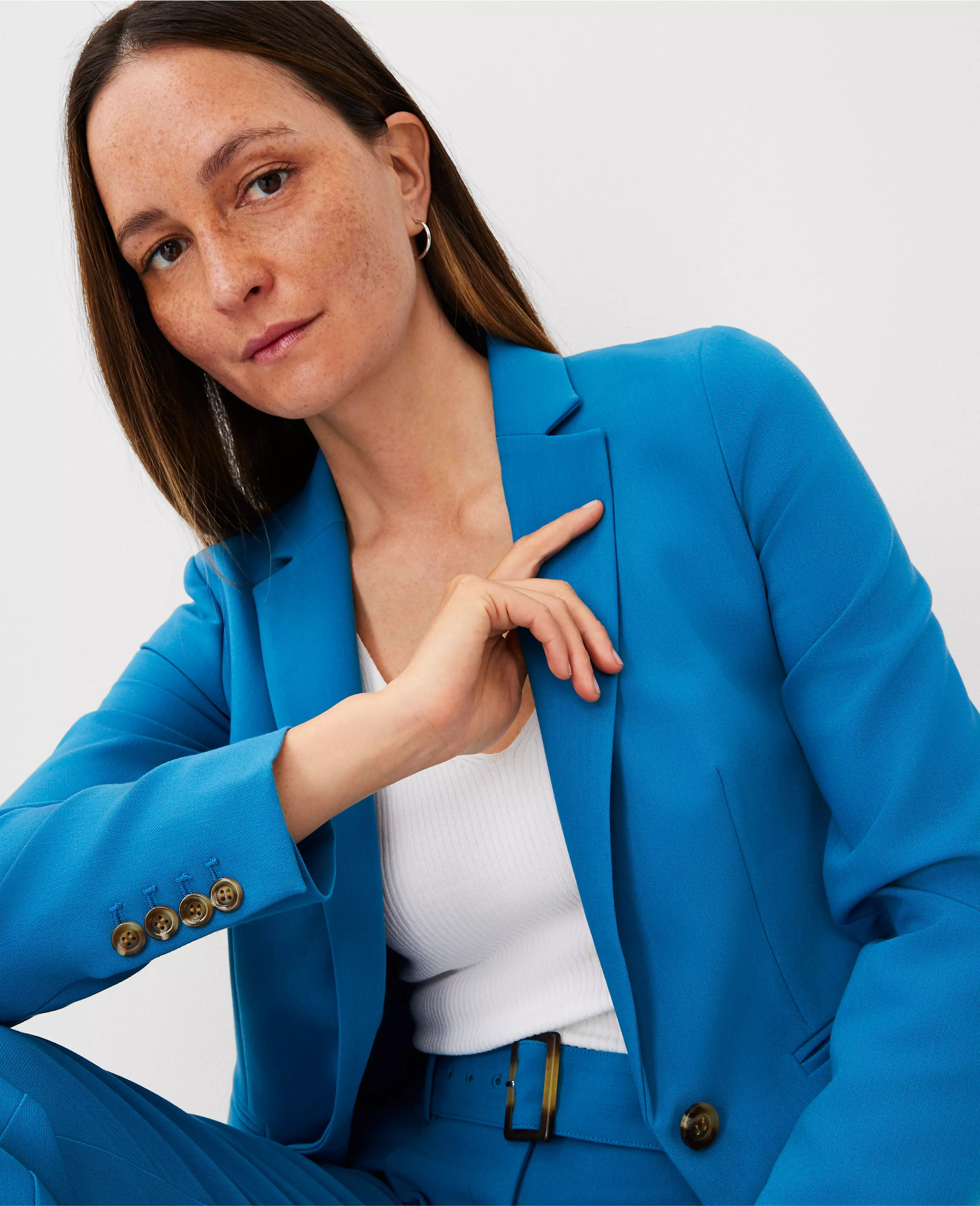 The Hutton Blazer in Twill | Ann Taylor