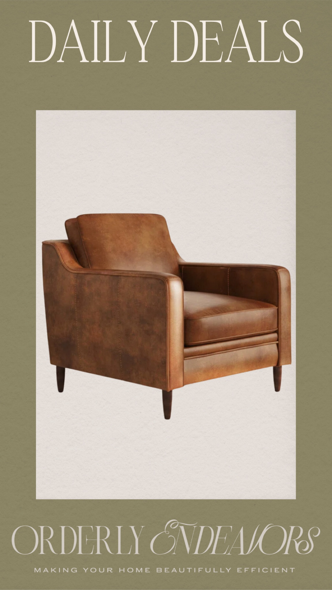 Accent chair. Leather chair. Cognac chair. 

#LTKHome