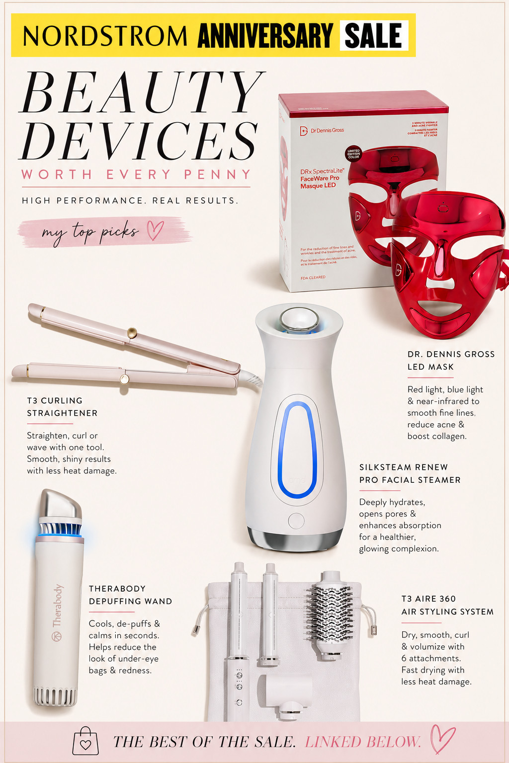 ✨ If you're only buying ONE beauty device during the Nordstrom Anniversary Sale...start here.

After testing countless beauty gadgets over the years, these are the devices I truly think are worth the investment. They're the ones I consistently reach for, recommend, and would happily repurchase myself.

✔️ LED mask for smoother, clearer skin
✔️ Professional hair tools that save time
✔️ Devices that elevate your skincare routine
✔️ Investment pieces that rarely go on sale

💛 I only share products I'd genuinely recommend to a friend. Everything featured is linked below.

#nsale #nordstromanniversarysale #nsale2026 

 #LTKOver40 #LTKSaleAlert #LTKBeauty