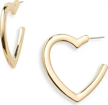 BP. Large Heart Tube Hoop Earrings | Nordstrom | Nordstrom