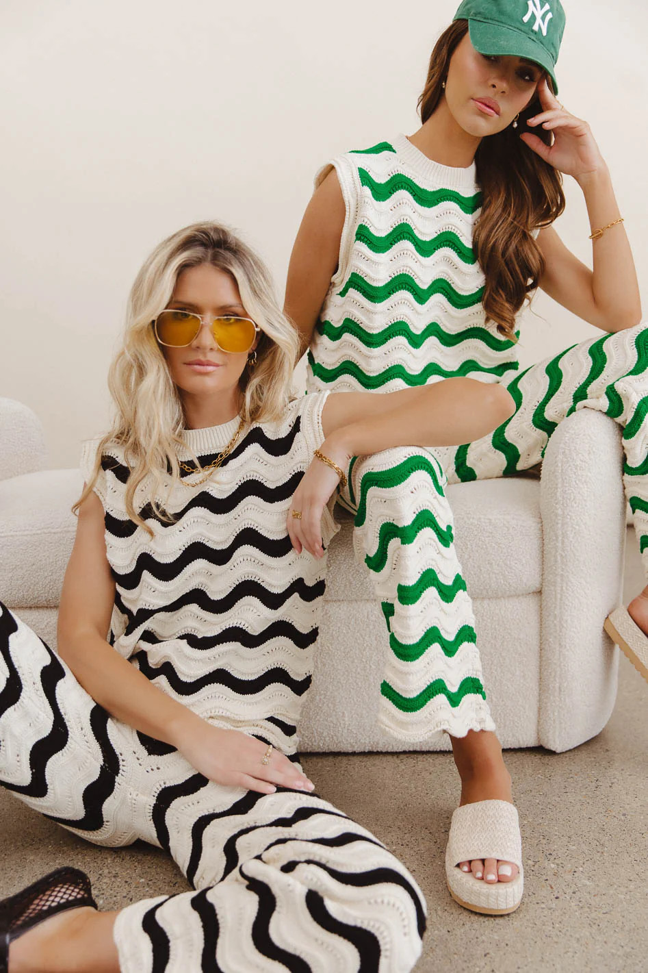 Elenor Knit Top in Green | Böhme US