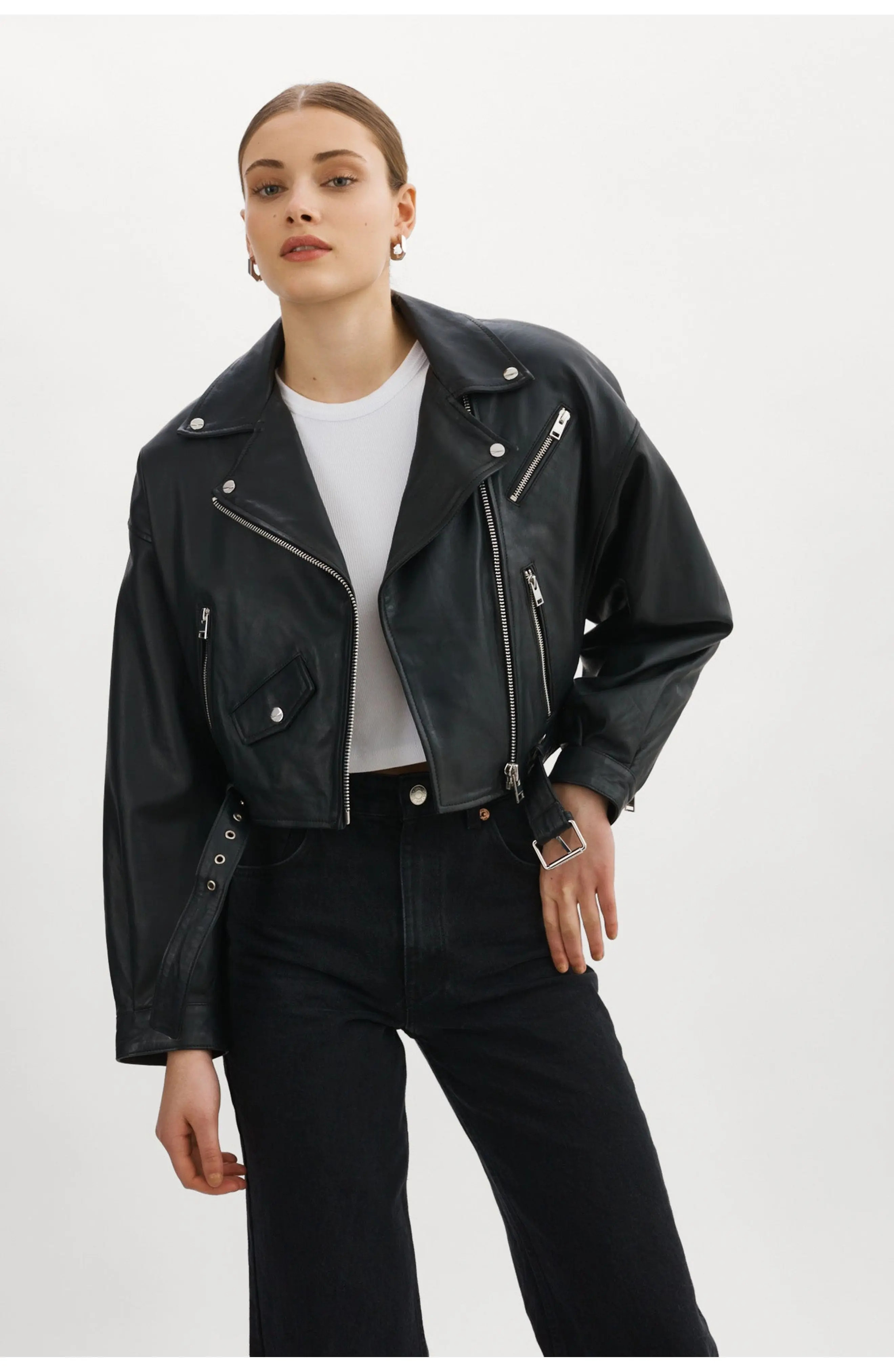 LAMARQUE DYLAN | 80's Leather Biker Jacket in Ruby Red at Nordstrom, Size X-Small | Nordstrom