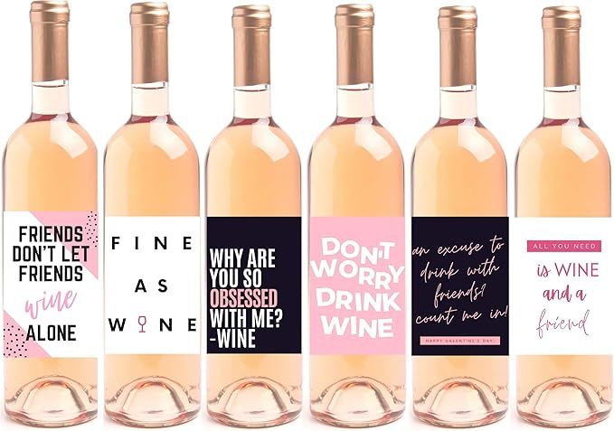 6 Best Friend or Galentine’s Day Wine Bottle Labels-Unique Best Friend Breakup or Divorce Gifts... | Amazon (US)