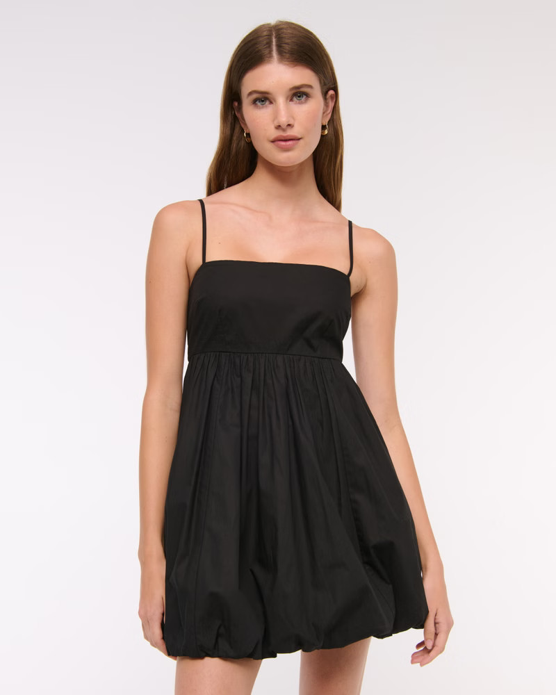 Babydoll Bubble Hem Mini Dress | Abercrombie & Fitch (US)