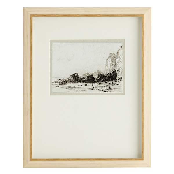 Framed Watercolor  Cliffs Near Veules Wall Art, 20x16 | At Home