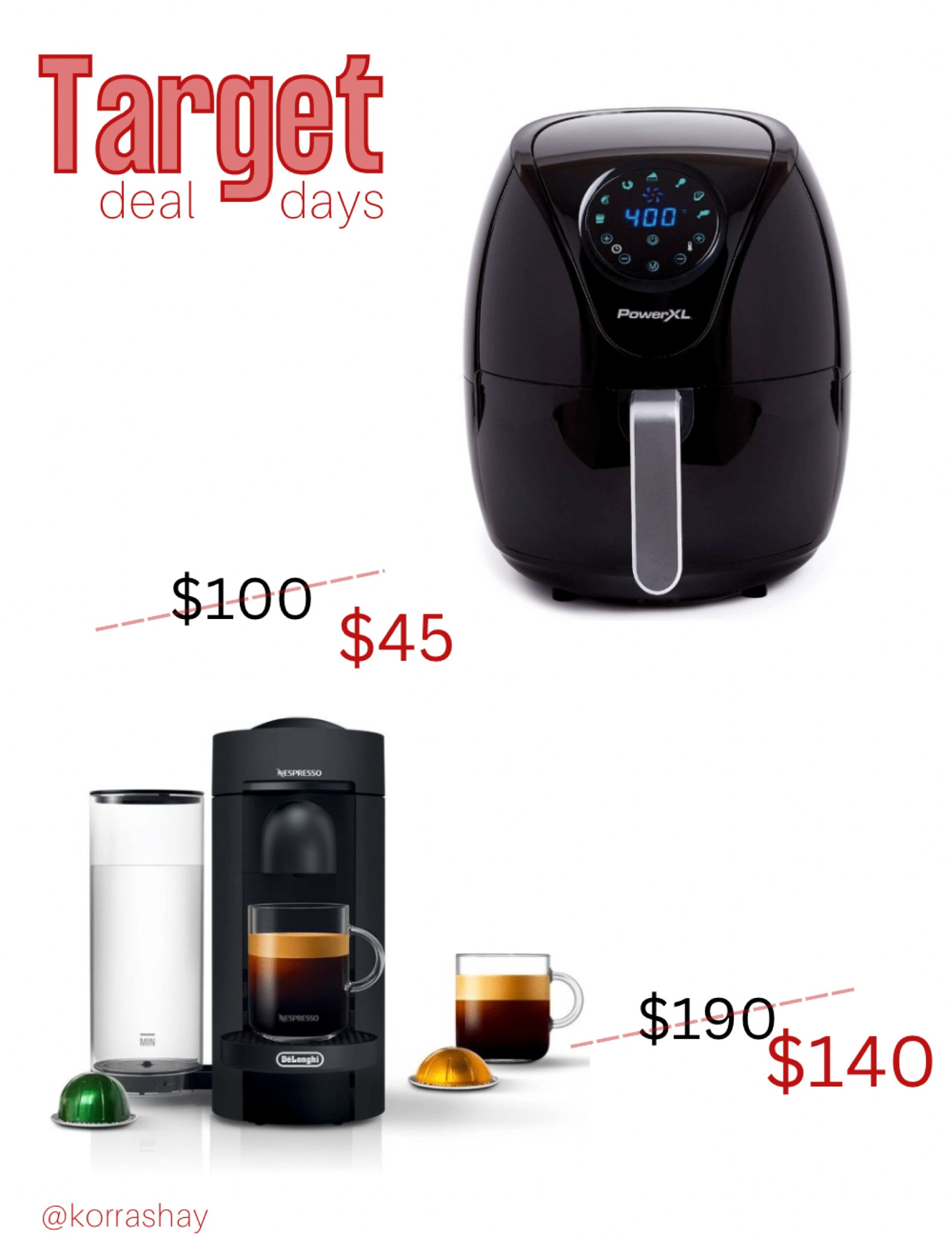 Target deal days finds! The best deals from this Target sale 🙌🏻

Finds: kitchen appliances on sale!!

Tags: 
Target deals, target deal days, sale alert, target sale, home decor sale, shoe sale, clothing sale, fall 2022

#LTKsalealert #LTKhome #LTKstyletip