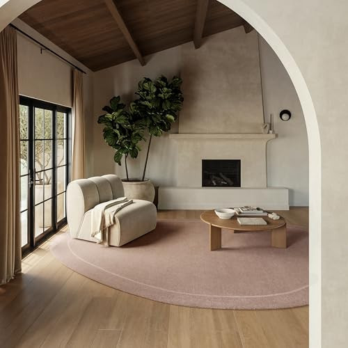 Rugs USA X Frenshe Interiors by Ashley Tisdale Los Feliz Abstract Wool Area Rug, 9x12, Mauve | Amazon (US)