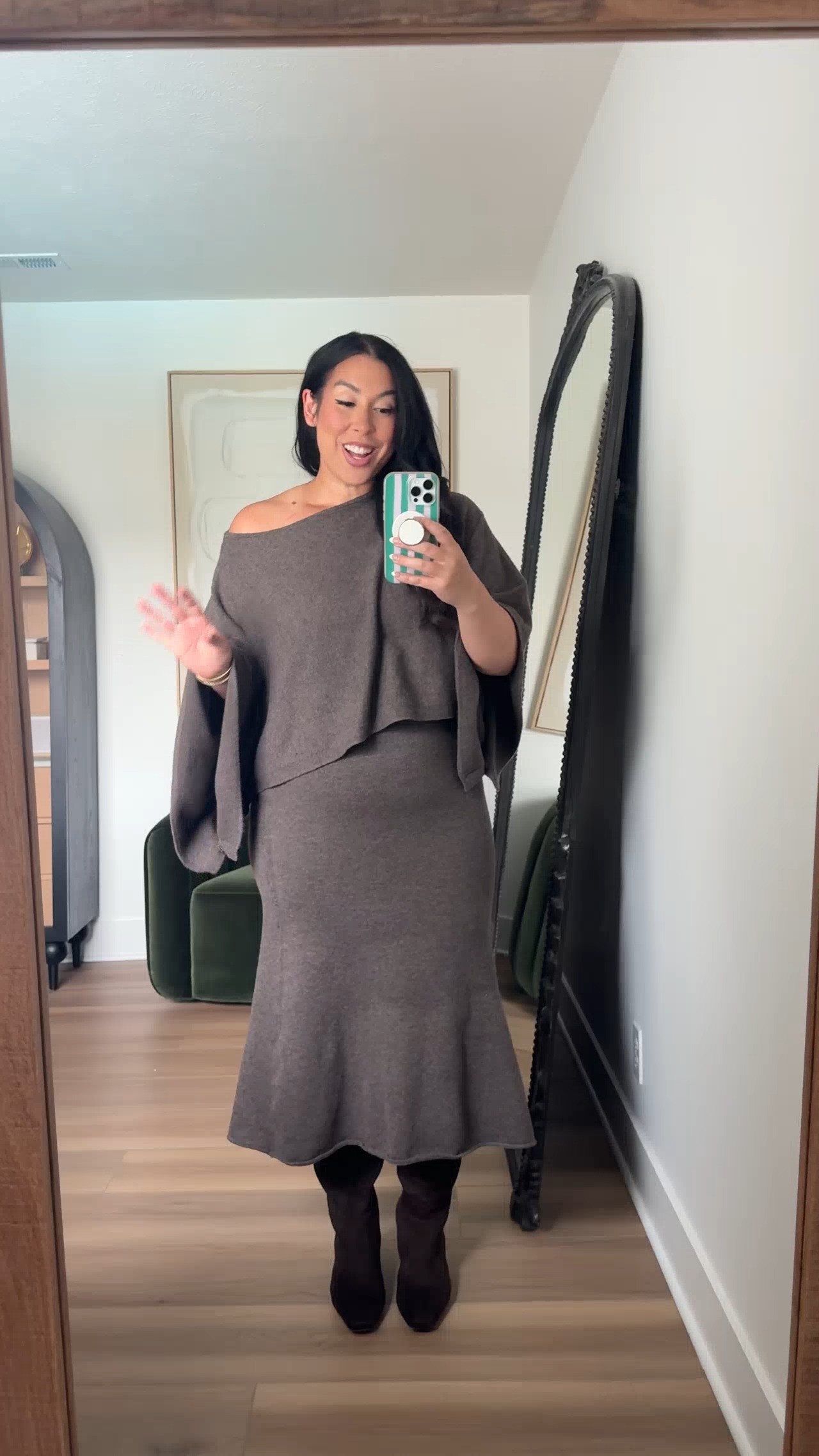 I love a two piece set! You can wear these pieces together or separately, and the off the shoulder top!! Wearing a size 16. eloquii, fall style, fall plaid, midsize fashion, curvy girl, plaid skirt, fall fashion, fall trends 

 #LTKSeasonal #LTKMidsize