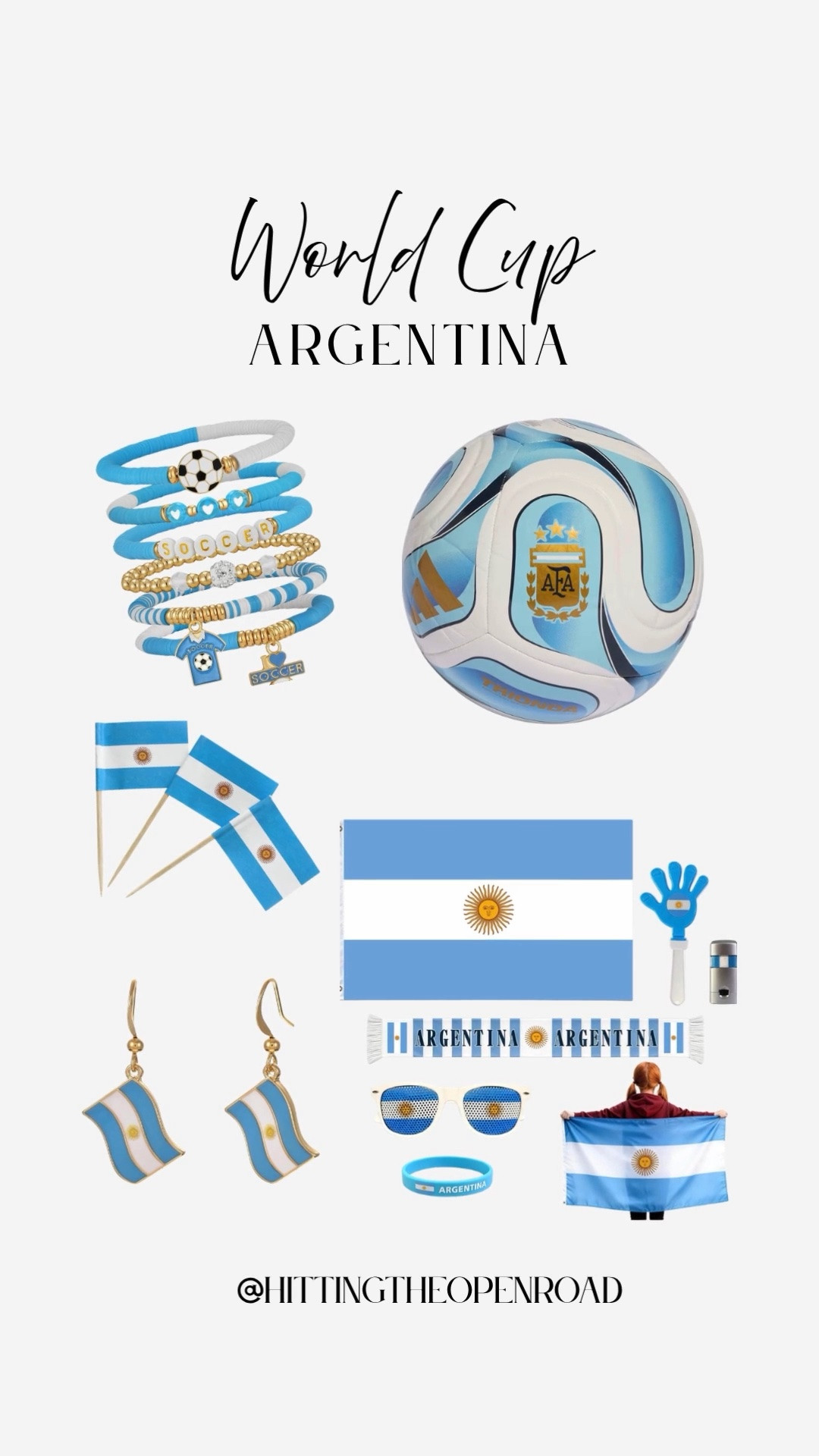 Hosting a party for the World Cup? Or just want to celebrate yourself? Here are some things for the Argentina supporters! 

Don’t worry if you like Spain, I have a post for you too! 
#worldcup #fifa #soccer #football

#LTKActive #LTKSeasonal