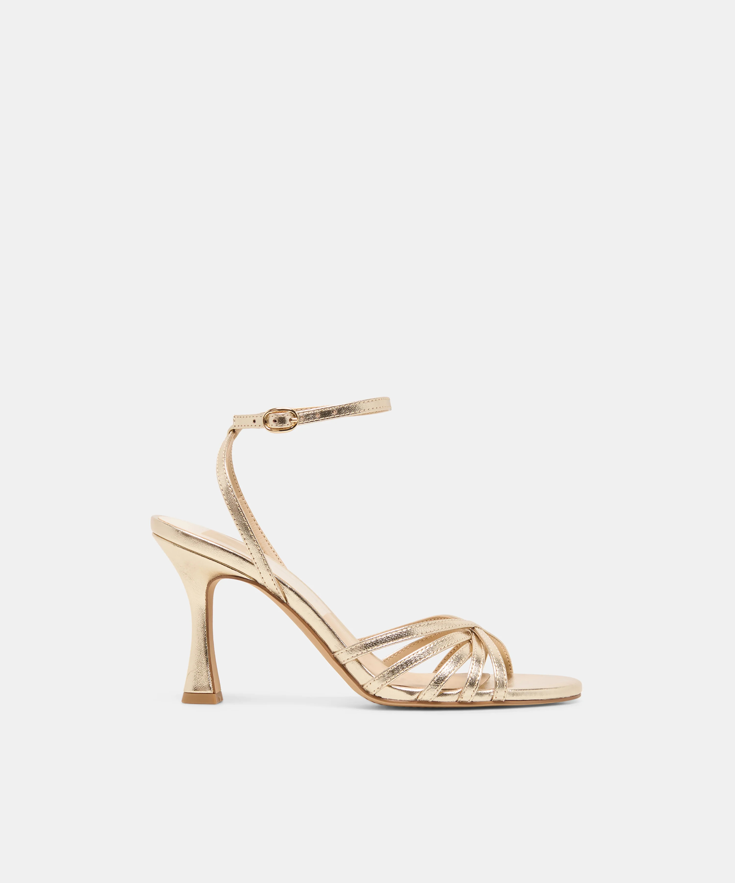 RIKI Lt Gold Leather Strappy Heels | Dolce Vita | DolceVita.com