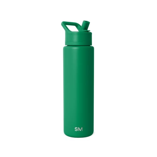 Simple Modern Water Bottle with Straw Lid | Vacuum Insulated Stainless Steel Metal Thermos | Reusable Leak Proof BPA-Free Flask for Sports Gym | Summit Collection | 30oz, Kelly Green | Amazon (US)