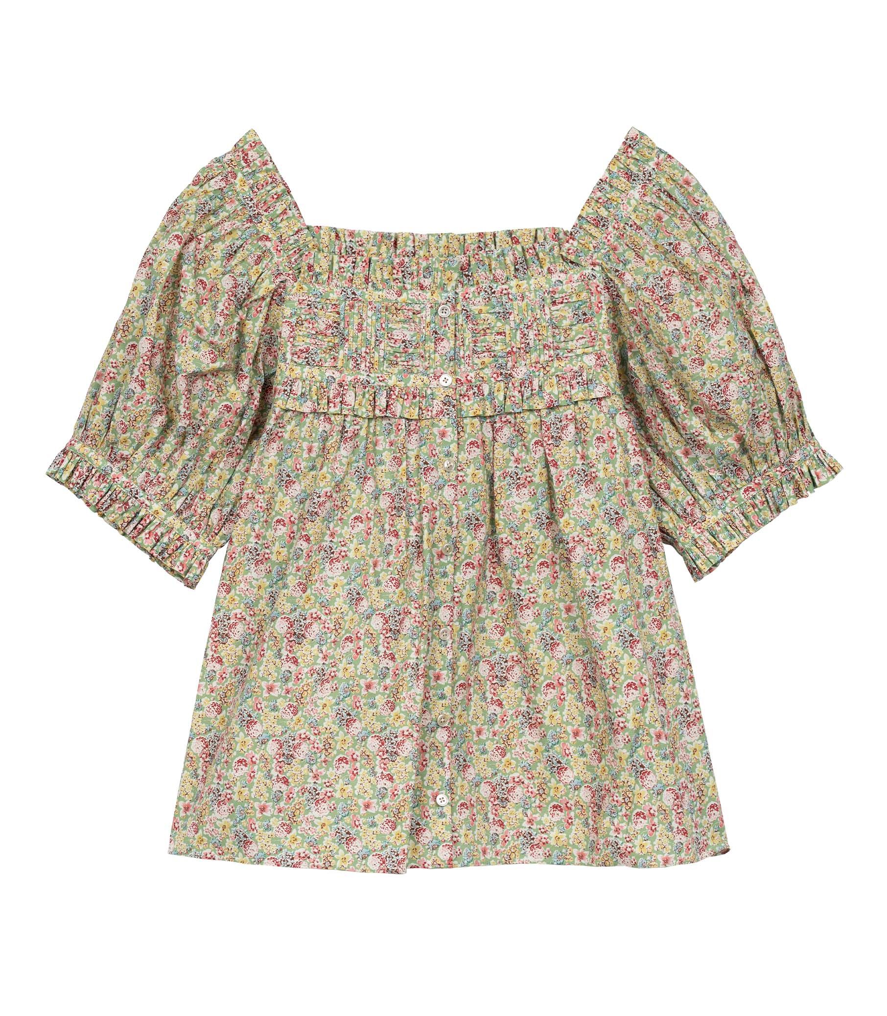 Farley Top - Chrysanthemum Sky Floral | DÔEN | DOEN