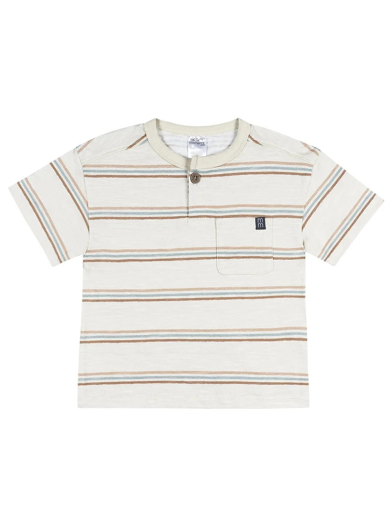 Modern Moments by Gerber Baby and Toddler Boy Henley Tee and Short Set, 2-Piece, Sizes 0/3 Months... | Walmart (US)