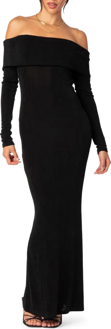 Susan Off the Shoulder Long Sleeve Maxi Dress | Nordstrom