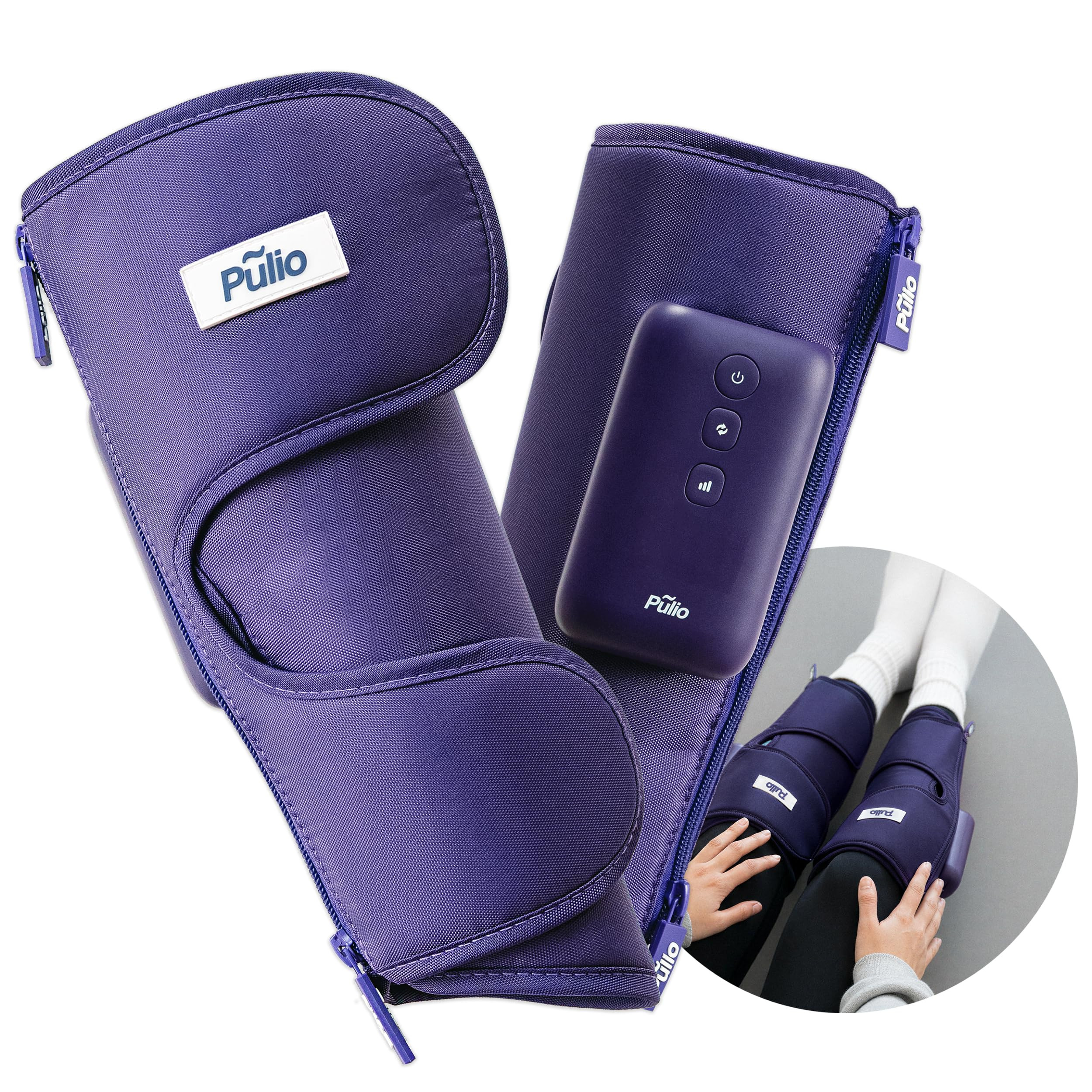 PULIO Leg Care Device V2 with New Controller Purple - 3 Modes, 3 Intensities - USB-C Rechargeable... | Amazon (US)