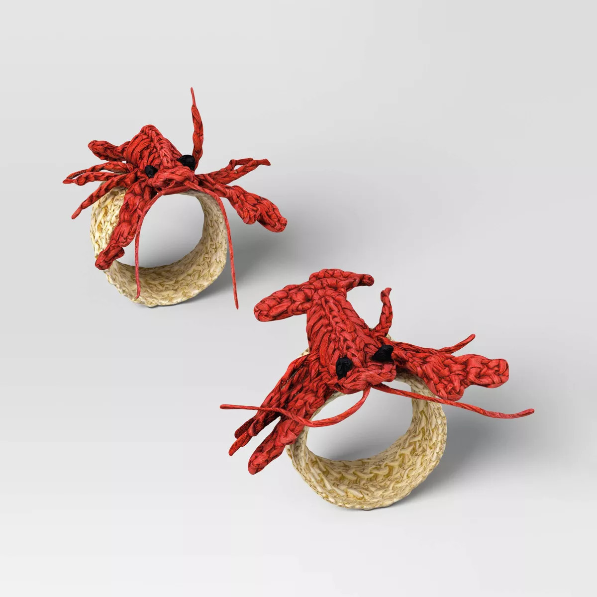 2pk Lobster Woven Napkin Ring Set - Threshold™ | Target