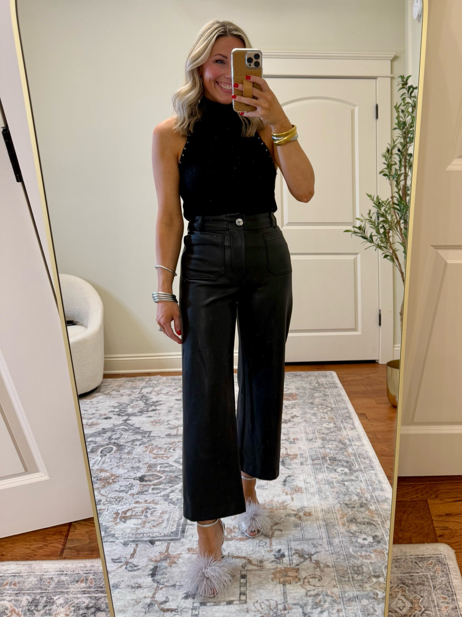 Date night look
Top- Walmart but linking similar 
Pants- Collette by Anthro
Shoes- Steve Edelman 

#LTKStyleTip #LTKHoliday #LTKParties