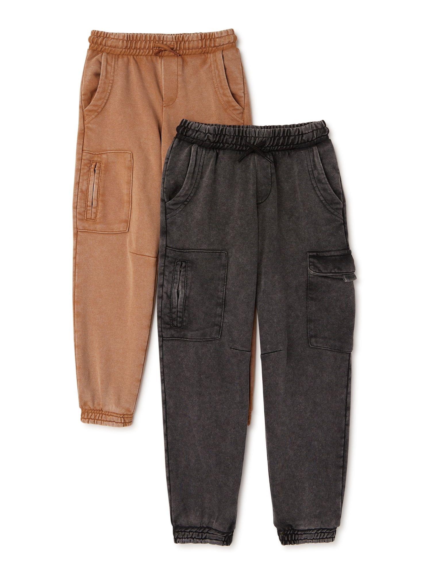 Wonder Nation Boys Knit Jogger Pants, 2-Pack, Sizes 4-18 & Husky | Walmart (US)