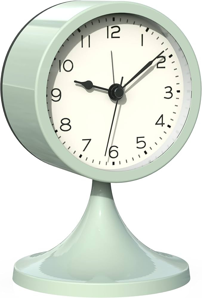 AYRELY® 3" Cute Analog Alarm Clock,Small Retro Table Clock Battery Operated,Slient Metal Desk Cl... | Amazon (US)