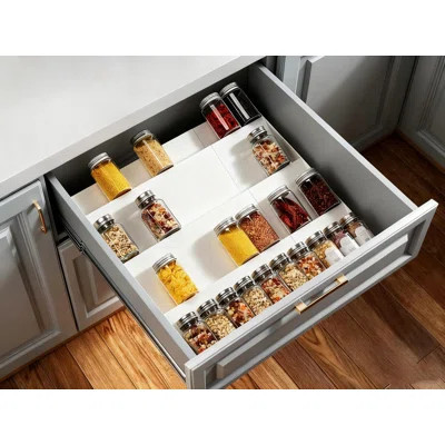 Metal Spice Drawer Organizer, 4-Tier Spice Rack for Cabinet | Wayfair North America
