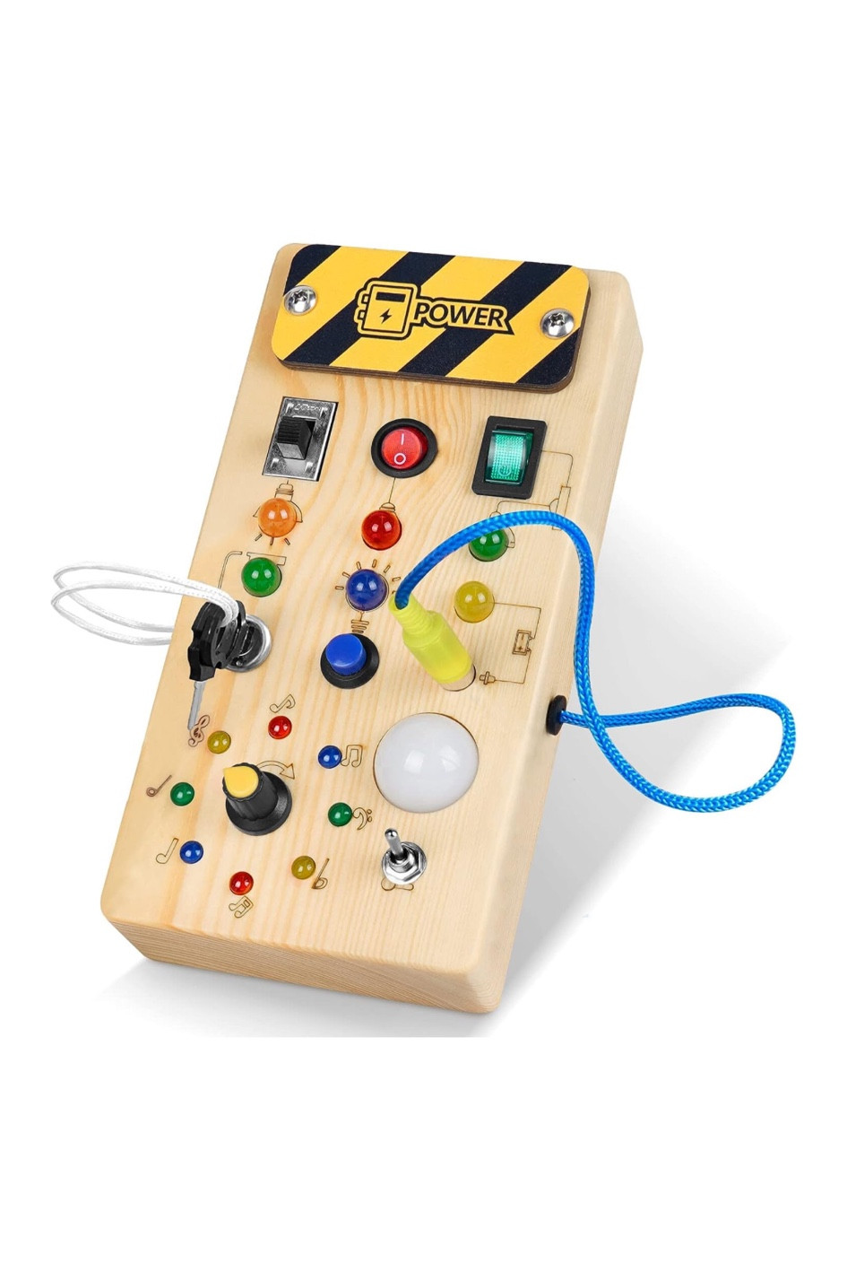 Montessori Toddler Busy Board, Baby Wooden Busy Board with 8 LED Light switches, Sensory Toys Light Switch Toys Travel Toys for 1+ Year Old Baby and Toddler

#toddlergifts #stockingstuffer #giftguide 

#LTKGiftGuide #LTKbaby #LTKkids