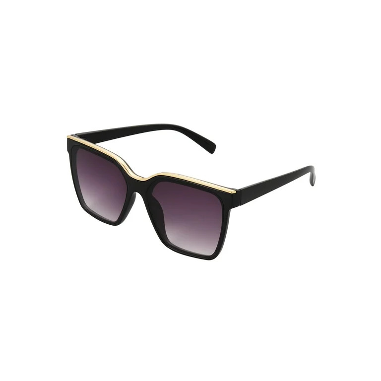 Foster Grant Women's Square Fashion Sunglasses Black | Walmart (US)