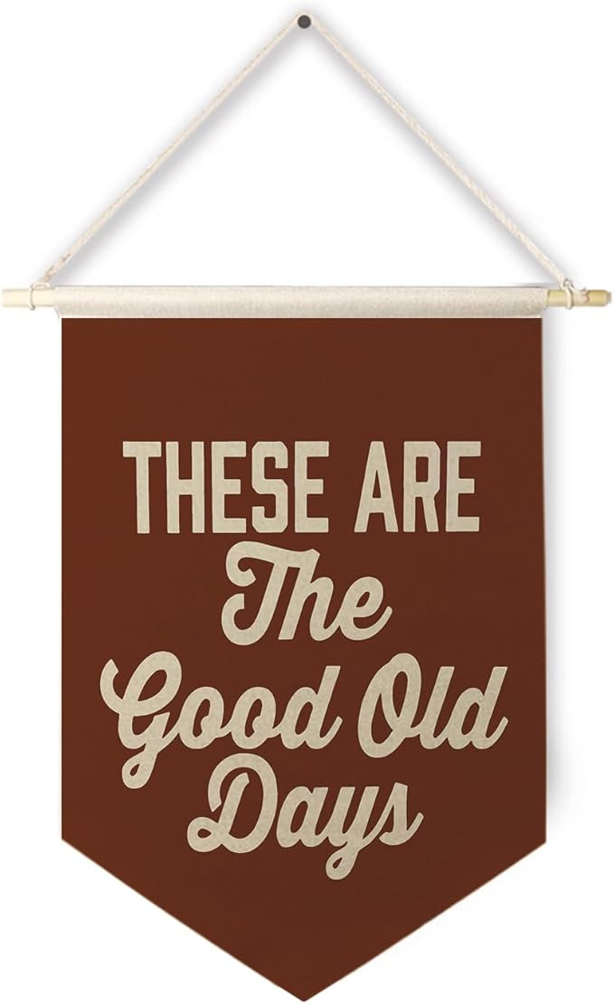 Qpenm Vintage Hanging Wall Canvas Banner, Inspirational Pennant Flag Prints, Positive Wall Decor ... | Amazon (US)