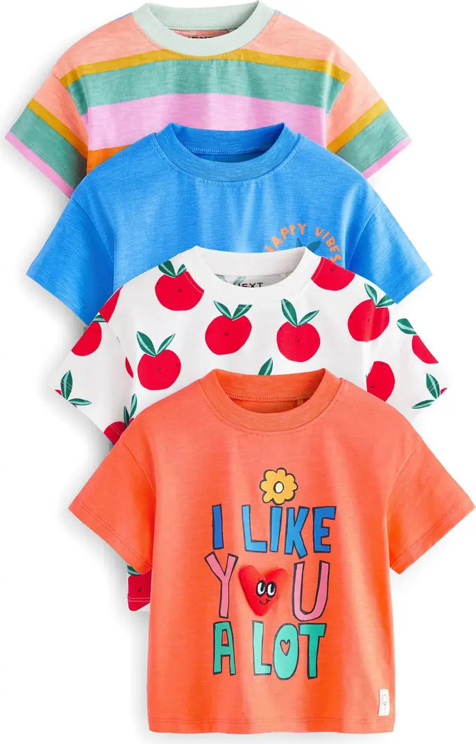 Kids' Assorted 4-Pack Cotton T-Shirts | Nordstrom