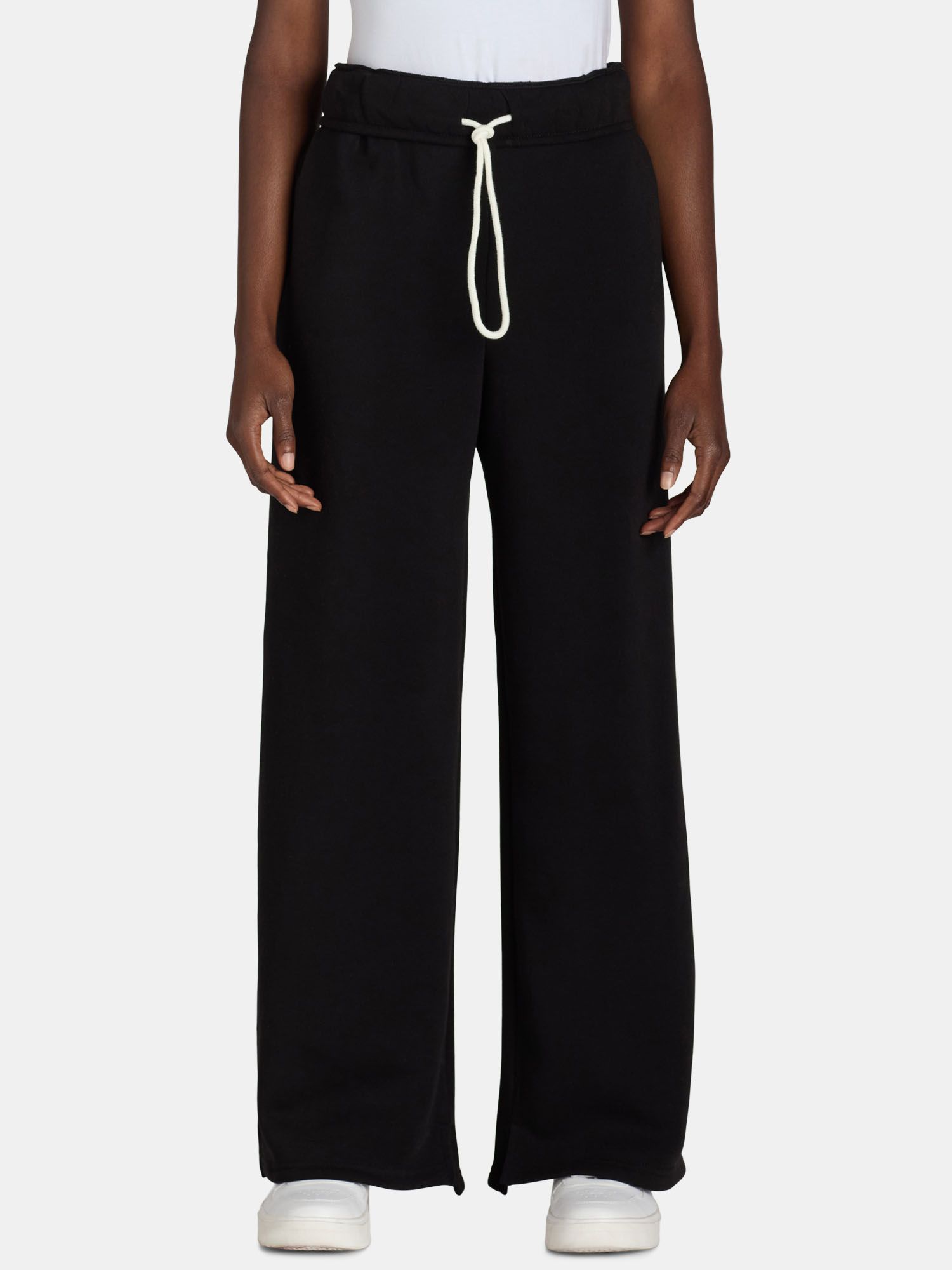 No Boundaries Wide Leg Sweatpants, Women's and Women's Plus - Walmart.com | Walmart (US)