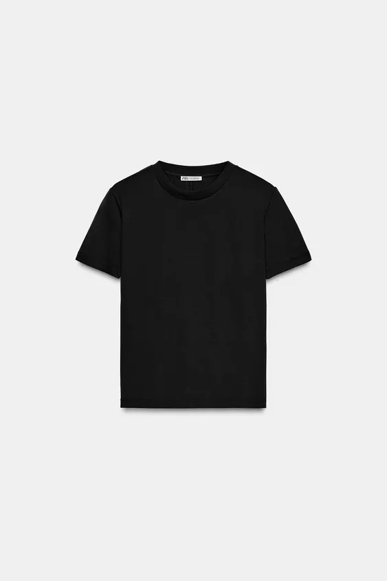 MERCERIZED COTTON T-SHIRT | Zara Canada