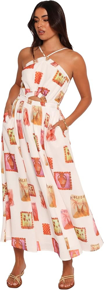 Petal & Pup Women's Madi Maxi Dress White Multi | Amazon (US)