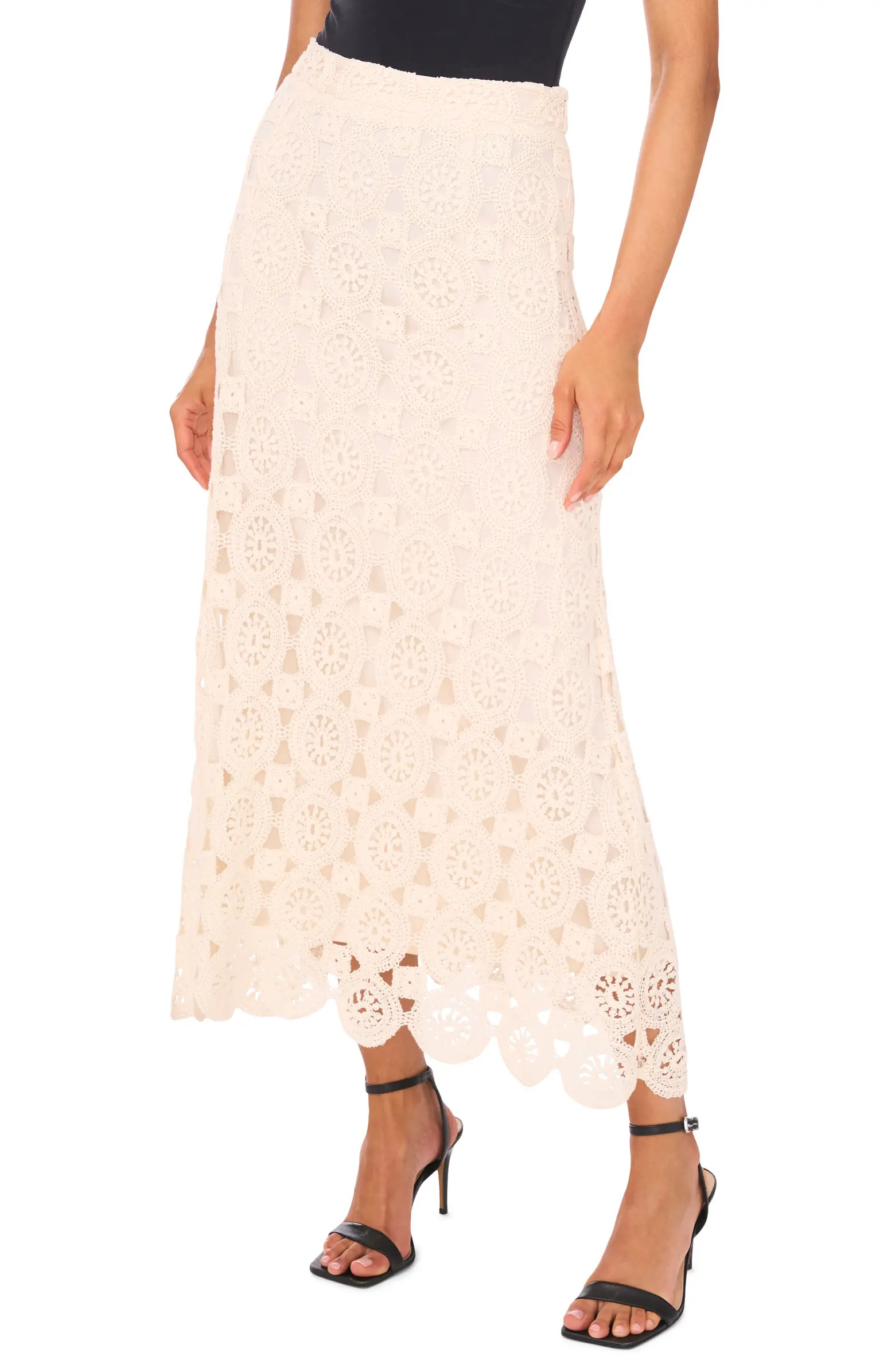 Crochet Cotton Blend Maxi Skirt | Nordstrom