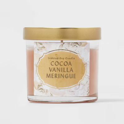Lidded Glass Jar Cocoa Vanilla Meringue Candle - Opalhouse™ | Target
