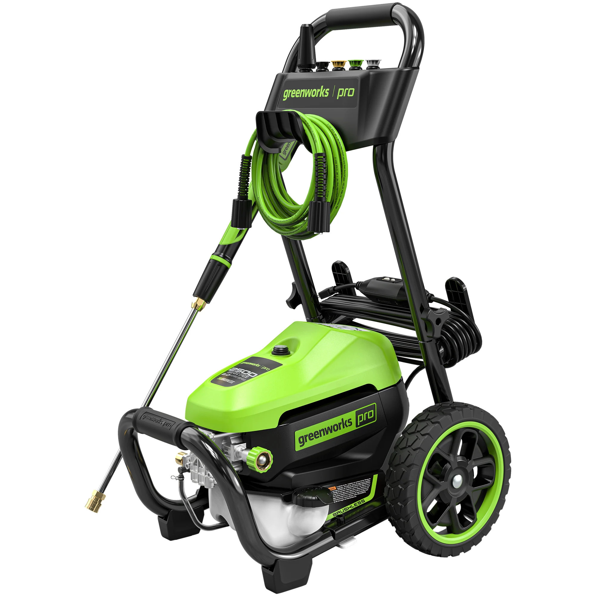 Greenworks 2500-PSI 2-GPM Cold Water Electric Pressure washer with 5 Spray Tips | GPW2500 | Lowe's