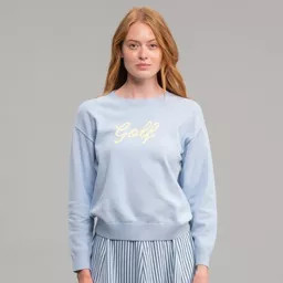 Richer Poorer Women's "Golf" Crewneck Knit Sweater - Light Blue S | Target