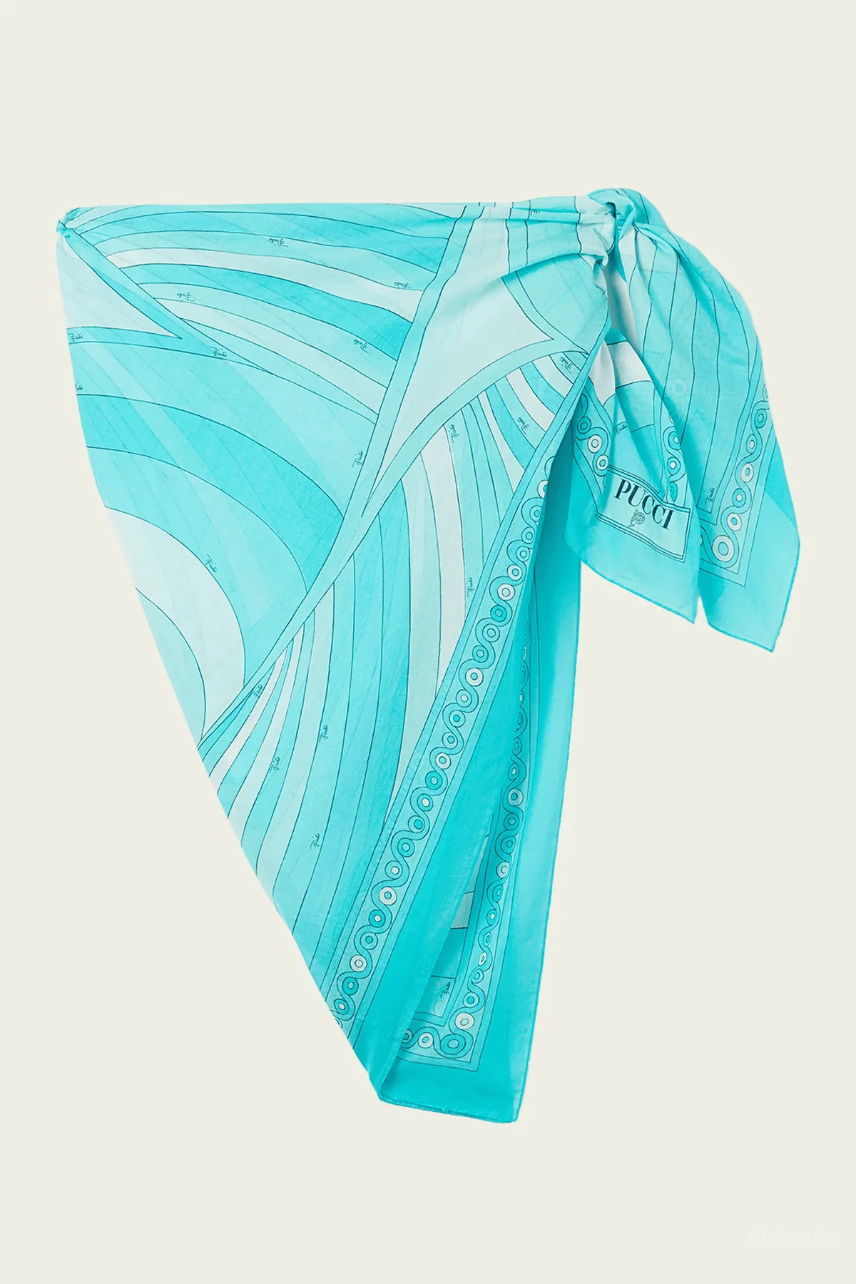 Sarong with Iride-Print in Turquoise - Blue One Size | Shop Olivia