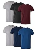 Hanes Men's Pocket Undershirt Pack, Cotton Crew Neck T-Shirt, Moisture Wicking Tee, Assorted 6-Pa... | Amazon (US)