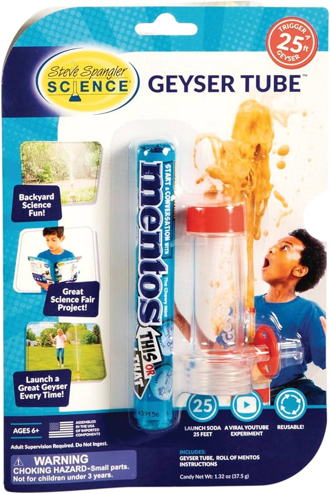 Steve Spangler Science Geyser Tube Experiment, Chemical Reactions Science Experiments for Kids, A... | Amazon (US)