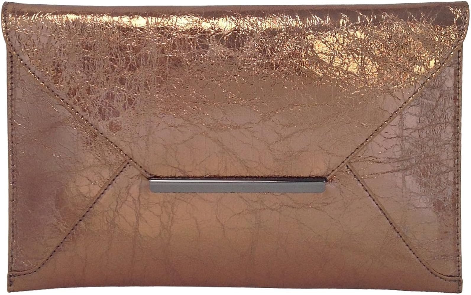 Crushed Metallic Envelope Clutch | Amazon (US)