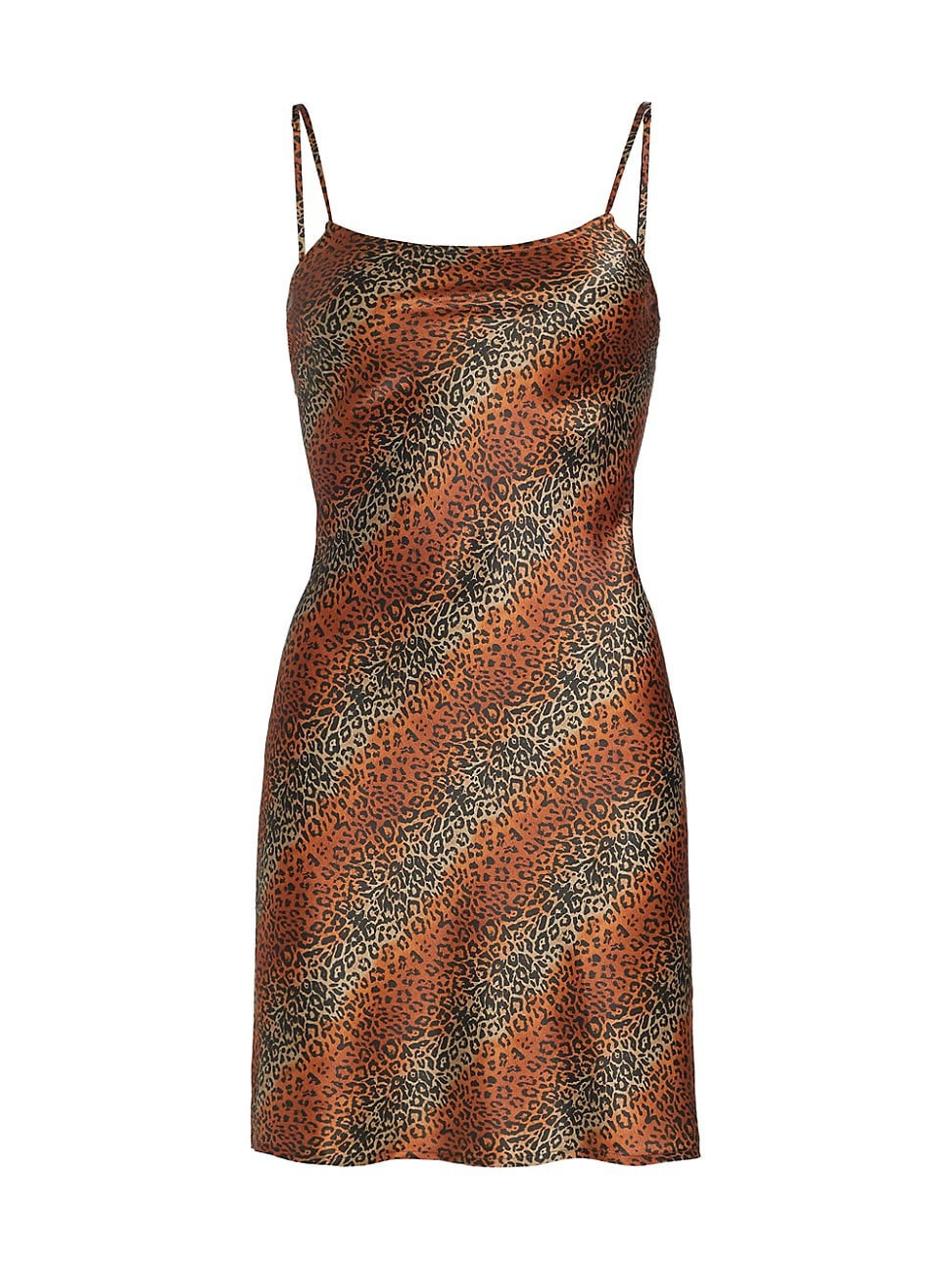 Women's Leopard Slip Minidress - Brown - Size Medium | Saks Fifth Avenue