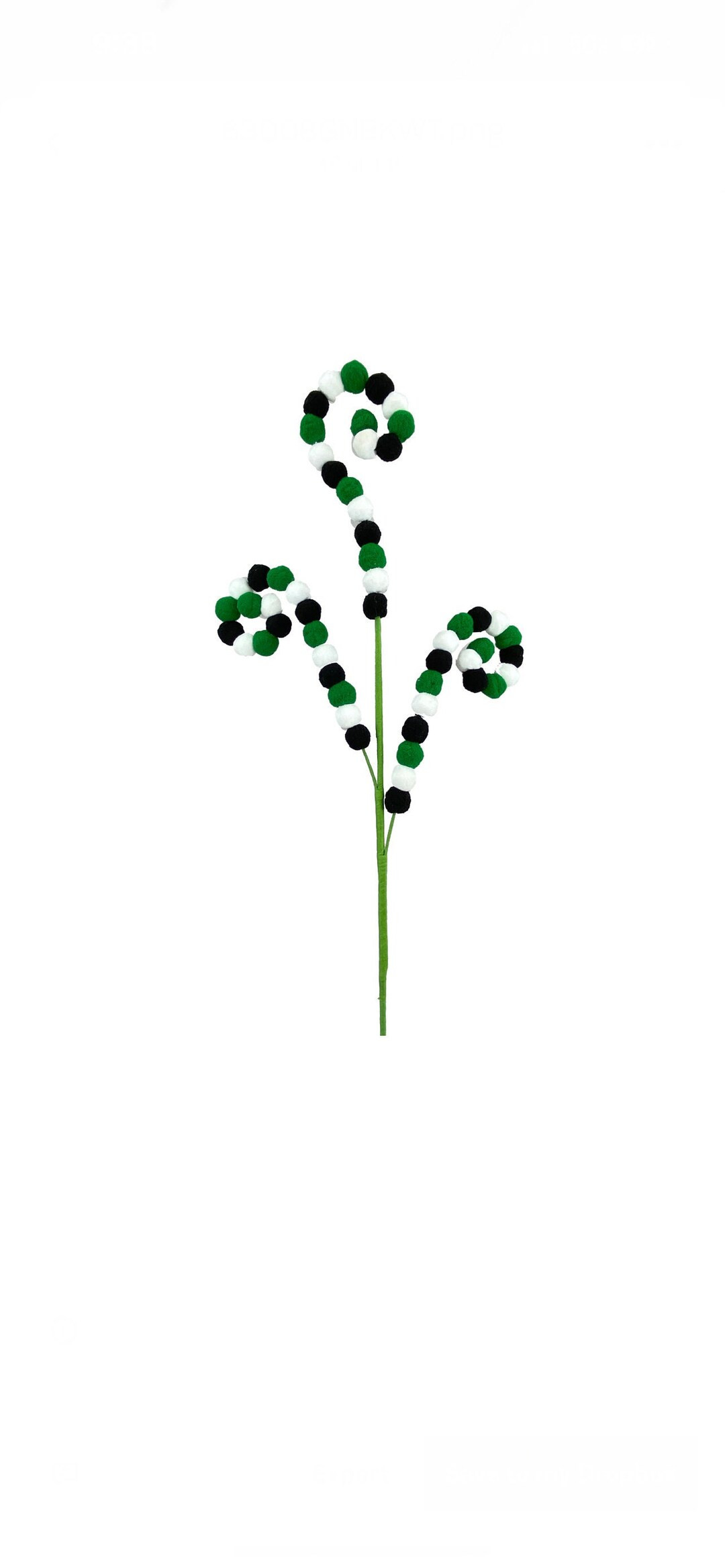 Felt Ball Curly Spray Green Black White 30in St Patricks Day Spray - Etsy | Etsy (US)